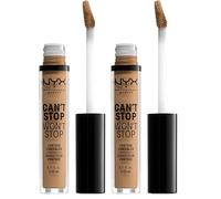 NYX Professional Makeup Corrector no Comedogênico, Waterproof y de Larga Duración Can't Stop Won't Stop 24H Tono 13 Golden para Pieles Oscuras, Pack de 1 (Paquete de 2)