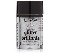 NYX PROFESSIONAL MAKEUP Cosméticos para mujer, talla única, brillo corporal, plata, 0,08 onzas, 0,021 gramos, purpurina, 161329031, maquillaje corporal