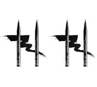 NYX Professional Makeup Delineador de ojos Epic Ink Liner, Punta de pincel, Resistente al agua, Fórmula vegana, Pack doble, Negro (Paquete de 2)
