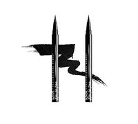 NYX Professional Makeup Delineador de ojos Epic Ink Liner, Punta de pincel, Resistente al agua, Fórmula vegana, Pack doble, Negro