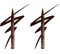 NYX PROFESSIONAL MAKEUP Epic Ink Liner, delineador líquido impermeable con fórmula vegana, chocolate con leche (marrón mate) (Paquete de 2)