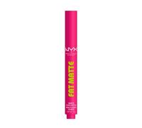 NYX Professional Makeup Fat Matte Lip Balm, 13 Fluffy Fuchsia, 2g | Enriquecido con Aceite de Frambuesas y Polvos de Tapioca, Suavidad Extrema y Sensación Cómoda y Ligera, Fat Matte