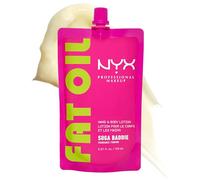 NYX Professional Makeup, Fat Oil Body Lotion, Crema Corporal Ligera con Hidratación Prolongada, Absorción Rápida, Textura Suave y Acabado Aterciopelado Dejando la Piel Flexible y Luminosa, Transparent