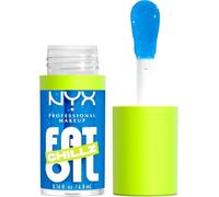 NYX Professional Makeup, Fat Oil Lip Drip, Aceite Labial Hidratante 12H, con Escualano, Frambuesa y Zarzamora. Brillo Gloss No Pegajoso, Fórmula Vegana, Strawberry Slush