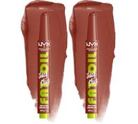 NYX Professional Makeup Fat Oil Slick Click, Bálsamo Labial Brillante Hidratante, Para unos Labios Heavys, 12h de Hidratación, Con Aceites de Aguacate, Frambuesa y Mora, Tono: Link In My Bio, 2 g