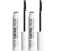 NYX Professional Makeup Fijador de cejas Control Freak, Gel fijador transparente, Cejas definidas y bajo control, No pegajoso y sin residuos, 9 ml (Paquete de 2)