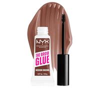NYX Professional Makeup, Gel Fijador de Cejas con color The Brow Glue, Fijación extrema, Larga duración, Medium Brown