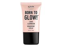 NYX Professional Makeup Iluminador líquido Born to Glow Liquid Illuminator, Maquillaje fluido con brillo, Iluminador, Base de maquillaje, Fórmula vegana, Tono: Sunbeam