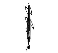 NYX Professional Makeup, Lápiz de Cejas Fill & Fluff, Textura cremosa, Punta precisa, Brocha para difuminar, Black
