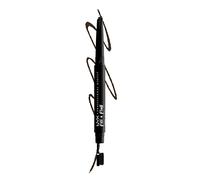 NYX Professional Makeup, Lápiz de Cejas Fill & Fluff, Textura cremosa, Punta precisa, Brocha para difuminar, Espresso