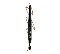 NYX Professional Makeup, Lápiz de Cejas Fill & Fluff, Textura cremosa, Punta precisa, Brocha para difuminar, Taupe