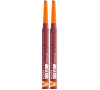 NYX Professional Makeup, Lápiz de Labios Duck Plump, Efecto Voluminizador, Labios Rellenos y Perfilados, Enriquecido con Jengibre Picante y Capsicum, Tono: Flirty Flip (Paquete de 2)