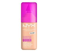 NYX Professional Makeup Make 'Em Wonder, Base de Maquillaje Mate, Resiste hasta 24H, Unifica e Hidrata la Piel, Infusionada con Vitamina C y Ácido Hialurónico, Fórmula Vegana, Tono: Light
