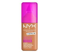 NYX Professional Makeup Make 'EM Wonder Foundation, 21 Neutral Tan, 30ml | Enriqucido con Estracto de Semillas de Guaraná y Ácido Hialurónico, Acabado Mate Natural, 24H de Duración, Make'Em Wonder