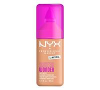 NYX Professional Makeup Make 'EM Wonder Foundation, Natural, 30ml | Enriqucido con Estracto de Semillas de Guaraná y Ácido Hialurónico, Acabado Mate Natural, 24H de Duración, Make'Em Wonder