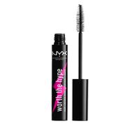 NYX Professional Makeup Máscara de pestañas Worth the Hype Mascara, Volumen y longitud, Cepillo de punta cónica llega a todas las pestañas, Aceite de jojoba, Tono: Negro