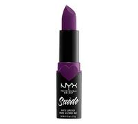 NYX Professional Makeup NYX Professional Makeup Barra de Labios Mate de Larga duración y Cobertura Total Suede Matte Lipstick Tono 17 STFU Color Morado, Mujer, Talla única