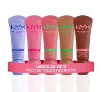 NYX Professional Makeup Pack x5 Smushy Matte Lip Balm con Aplicador Suave, Bálsamo Labial Mate con Acabado Difuso, Ceramidas de Azúcar y Polvo de Arroz Mochi, Fórmula Vegana, Sugar Smush + Swipe Sesh
