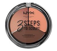 NYX Professional Makeup Paleta de Contouring & Iluminador 3 Steps to Sculpt Face Sculpting Palette tono 4 Deep color Beige