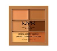 NYX Professional Makeup Paleta de correctores y contouring Conceal, Correct, Contour Palette, 6 sombras, Textura cremosa, Tono: Deep