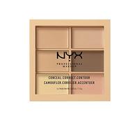 NYX Professional Makeup Paleta de correctores y contouring Conceal, Correct, Contour Palette, 6 sombras, Textura cremosa, Tono: Light
