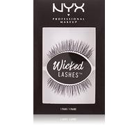 NYX Professional Makeup Pestañas postizas Wicked Lashes, Fibras sintéticas, Ultraligeras, Reutilizables, Efecto natural, Estilo: Bashful