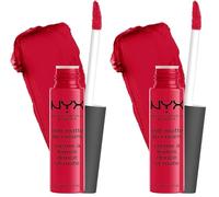 NYX Professional Makeup Pintalabios Soft Matte Lip Cream, Acabado cremoso mate, Color ultrapigmentado, Larga duración, Fórmula vegana, Tono: Amsterdam (Paquete de 2)