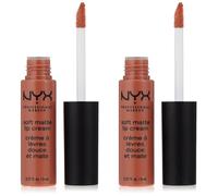NYX Professional Makeup Pintalabios Soft Matte Lip Cream, Acabado cremoso mate, Color ultrapigmentado, Larga duración, Fórmula vegana, Tono: Abu Dhabi (Paquete de 2)