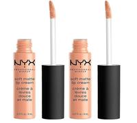 NYX Professional Makeup Pintalabios Soft Matte Lip Cream, Acabado cremoso mate, Color ultrapigmentado, Larga duración, Fórmula vegana, Tono: Cairo (Paquete de 2)