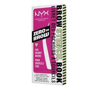 NYX Professional Makeup Plantillas para cejas gruesas y definidas, Para un efecto personalizado, Paquete de 4: Redondeadas, Rectas, Curvas y Largas, Zero to Brow