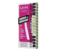 NYX Professional Makeup Plantillas para cejas gruesas y definidas, Para un efecto personalizado, Paquete de 4: Redondeadas, Rectas, Curvas y Largas, Zero to Brow