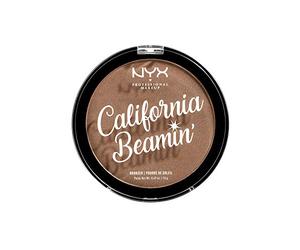 NYX Professional Makeup Polvos bronceadores California Beamin' Face and Body Bronzer, Polvos compactos, Tamaño grande, Fórmula vegana, Acabado satinado, 14 g, Tono: The Golden One
