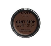 NYX Professional Makeup Polvos de sol Can't Stop Won't Stop Full Coverage Powder Foundation, Acabado mate, Control de brillos, Larga duración, Fórmula vegana, Tono: Deep Espresso
