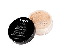 NYX Professional Makeup Polvos fijadores Mineral Finishing Powder, Polvos sueltos, Acabado mate, Absorbe brillos, Fórmula vegana, Tono: Light/Medium
