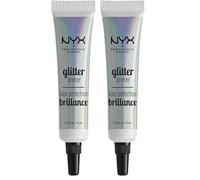 NYX Professional Makeup Prebase de purpurina Glitter Primer, Gel fijador para purpurina suelta, sombra de ojos y pigmentos, Larga duración (Paquete de 2)