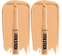 NYX Professional Makeup Pro Fix Stick, Corrector en Barra, Duración de hasta 12H, Enriquecido con Ácido Hialurónico, No Transfiere, Fórmula Vegana, Tono: Soft Beige (Paquete de 2)