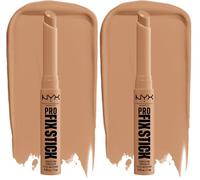 NYX Professional Makeup Pro Fix Stick, Corrector en Barra, Duración de hasta 12H, Enriquecido con Ácido Hialurónico, No Transfiere, Fórmula Vegana, Tono: Nutmeg (Paquete de 2)