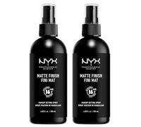 NYX Professional Makeup Spray fijador Makeup Matte Finish Maxi Formato Fórmula Ligera No Transfer Antimanchas de Larga duración 16h - 2 botellas de 180 ml