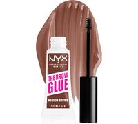 NYX Professional Makeup The Brow Glue Gel de Cejas con Color , Medium Brown | Fijación Extrema, Acabado Natural sin Rigidez, Aplicador de Precisión, Uso Diario, Fórmula Vegana, The Brow Glue
