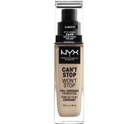 NYX Professional Makeup Base de maquillaje Can't Stop Won't Stop Full Coverage Foundation, Larga duración, Waterproof, Fórmula vegana, Acabado mate, Tono: Alabaster