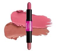 NYX Professional Makeup Wonder Stick Blush, Colorete en crema, Con ácido hialurónico, Textura cremosa, Fórmula Vegana, Light Peach + Baby Pink