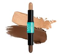 NYX Professional Makeup Wonder Stick Contour Doble Punta, Medium Tan | Ácido Hialurónico, Textura Cremosa, Fácil de Difuminar, Esculpe e Ilumina, Doble Punta, Para Rostro y Cuerpo, Wonder Stick
