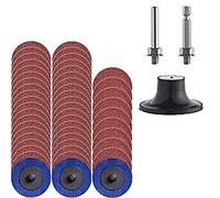 NYXCL Miroku - Juego de 50 discos de cambio rápido P36 de 2 pulgadas, discos de lijado A/O con soporte de 1/4 pulgadas, para amoladora de troquel, tira de preparación de superficie, acabado pulido,