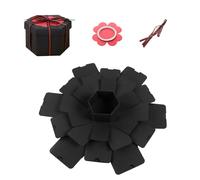 NyxSeat 1 caja de regalo explosión sorpresa, caja de regalo personalizada, álbum de fotos, álbum de recortes, adecuada para cumpleaños y fiestas (negro)