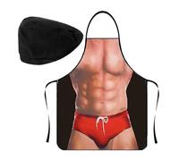 NyxSeat 1 Delantal De Cocina, 1 Gorro De Chef, Delantal Divertido Personalizado, Delantal Impermeable Y Resistente Al Aceite, Diseño Creativo Personalizado, Adecuado Para Barbacoa, Camping Y Cocina