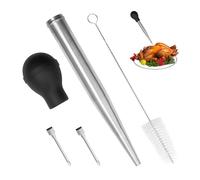 NyxSeat 1 juego de jeringa de condimentos para bomba de pollo de acero inoxidable, separador de salsa, jeringa de carne y jeringa de jugo, listo para Acción de Gracias