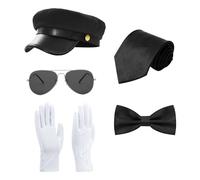 NyxSeat 1 juego de traje de maquillaje negro formal / inteligente casual unisex conjunto de accesorios traje de moda traje de moda adulto hombre fiesta boda gala, Negro