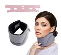 NyxSeat 1 manguito para cuello, 1 venda elevadora, soporte para el cuello, cuello inclinado hacia adelante, soporte para el cuello reversible, reutilizable (mezcla de color rosa y gris)