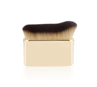 NyxSeat 1 pincel para bronceado, base de maquillaje, contorno corporal, cepillo de cerdas suaves, brocha de maquillaje, herramienta de belleza, adecuado para la cara, el cuerpo, (dorado)
