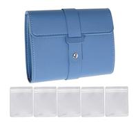 NyxSeat 1 rollo de almacenamiento de joyas, 5 bolsas transparentes selladas para joyas, bolsa portátil para pendientes, bolsa multifuncional para almacenamiento de joyas, rollo de joyas de viaje